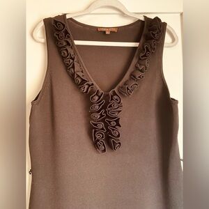 Adrienne Vittadini Elegant Black Sleeveless knit Dress Size XL Cocktail Party